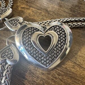 Brighton Heart Weave 2 strand silver tone belt
